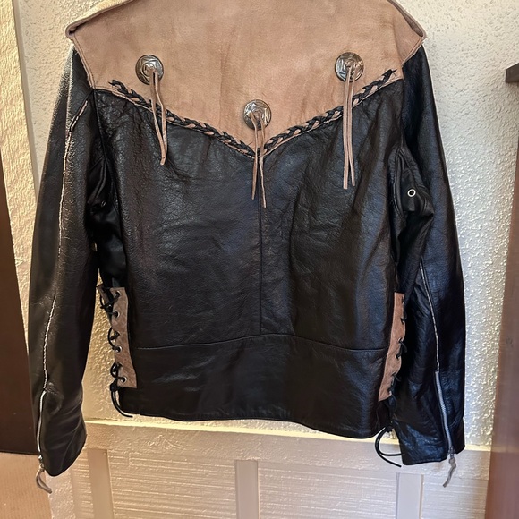 Black and Tan Leather Performance Jacket - Picture 9 of 16